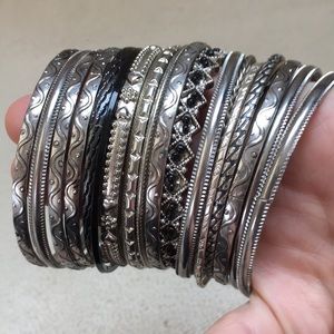 24 assorted bangle bracelets